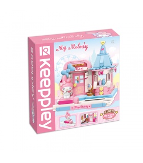 Keeppley K20808 Sanrio Series My Melody Sweet Ice Cream Casa Juego de juguetes de bloques de construcción