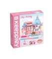 Keeppley K20808 Sanrio Series My Melody Sweet Ice Cream Casa Juego de juguetes de bloques de construcción