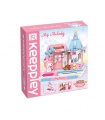 Keeppley K20808 Sanrio Series My Melody Sweet Ice Cream House Building Blocks Toy Set