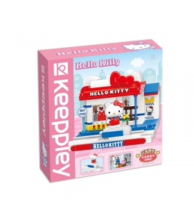 Keeppley K20807 산리오 시리즈 헬로 키티 모던 패션 샵 빌딩 블록 장난감 세트