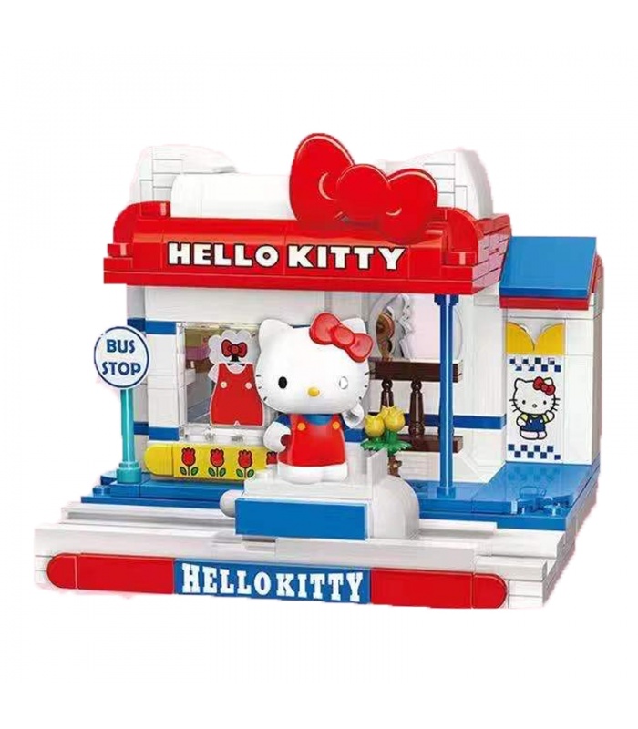 Keeppley K20807 Sanrio Series Hello Kitty Modern Fashion Shop Building Blocks Toy Set