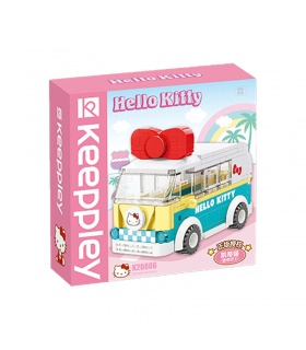 Keeppley Sanrio Hello Kitty Modern Fashion Shop Bus Stop Lego Building  Blocks