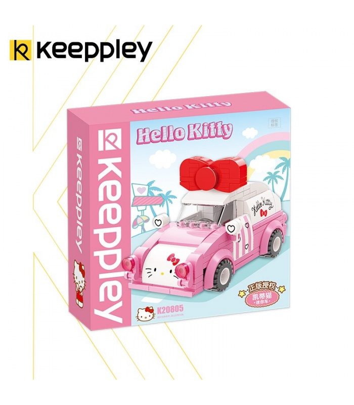 Keeppley K20805 헬로 키티 시리즈 미니 자동차 빌딩 블록 장난감 세트