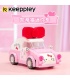 Keeppley K20805 Hello Kitty Series Mini Car Building Blocks Juego de juguetes