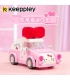 Keeppley K20805 Hello Kitty Series Mini Car Building Blocks Toy Set