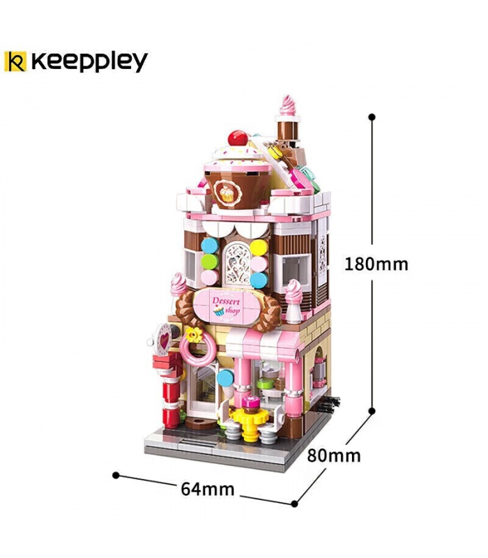 Keeppley City Corner C0101 Honig süßes Desserthaus QMAN Bausteine Spielzeugset