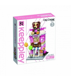 Keeppley City Corner C0109 테디 테마 스토어 QMAN 빌딩 블록 장난감 세트