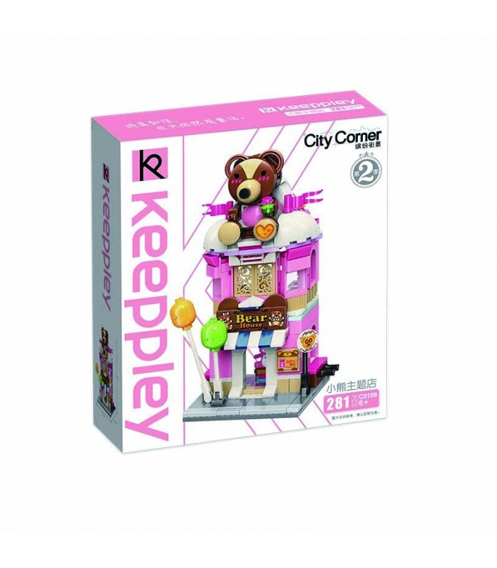 Keeppley City Corner C0109 테디 테마 스토어 QMAN 빌딩 블록 장난감 세트