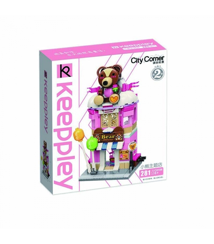 Keeppley City Corner C0109 Teddy-Themengeschäft QMAN Building Blocks Toy Set