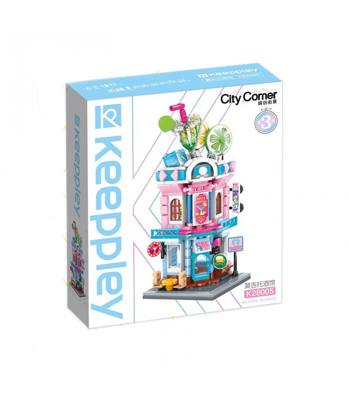 Keeppley K28005 City Corner Mojito Pub Building Blocks Ensemble de jouets