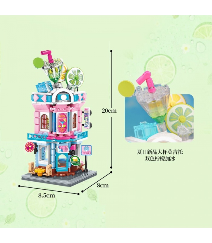 Keeppley K28005 시티 코너 모히토 펍 빌딩 블록 장난감 세트