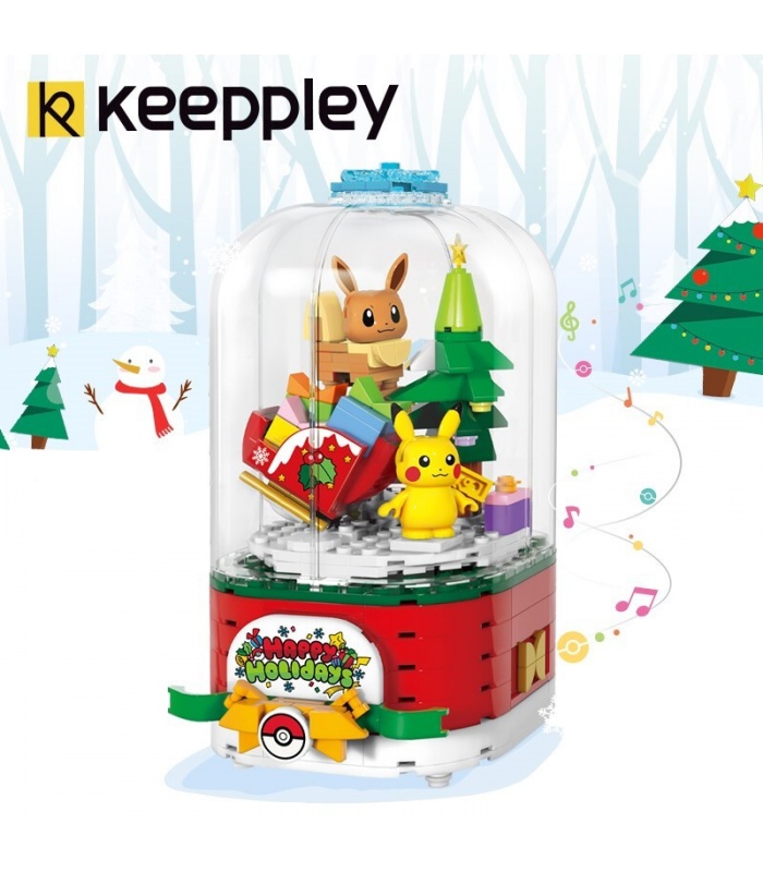 Keeppley K20211 Pokémon Boîte à Musique Blocs de Construction Ensemble de Jouets