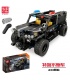 MOULD KING 13006 Juego de juguetes de bloques de construcción de camión con cañón de agua de policía especial