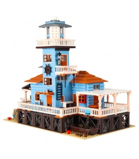 PANGU PG12002 phare maison de pêche briques de construction ensemble de jouets