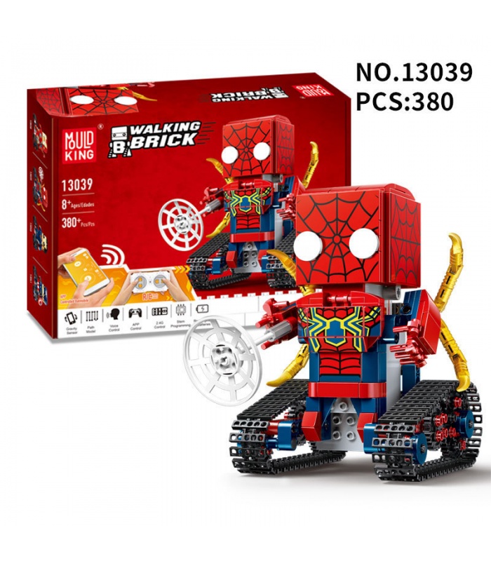 Mould King 13039 Spider Man Walking Brick Remote Control Building Blocks Toy Set
