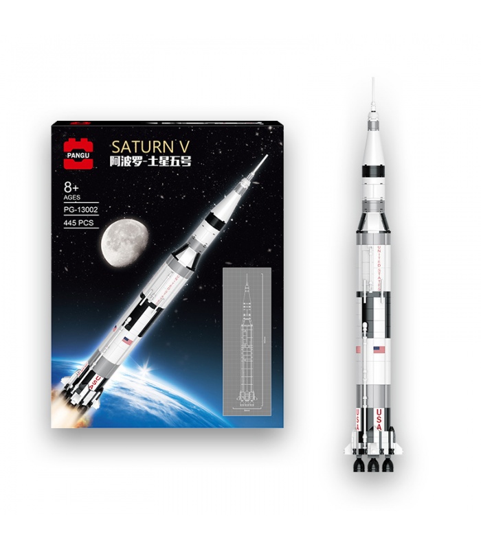 PANGU PG13002 Apollo Saturn V rocket Building Bricks Toy Set