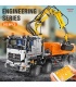 MOULD KING 19007 Juego de bloques de construcción de control remoto de camión neumático Arocs de alta tecnología