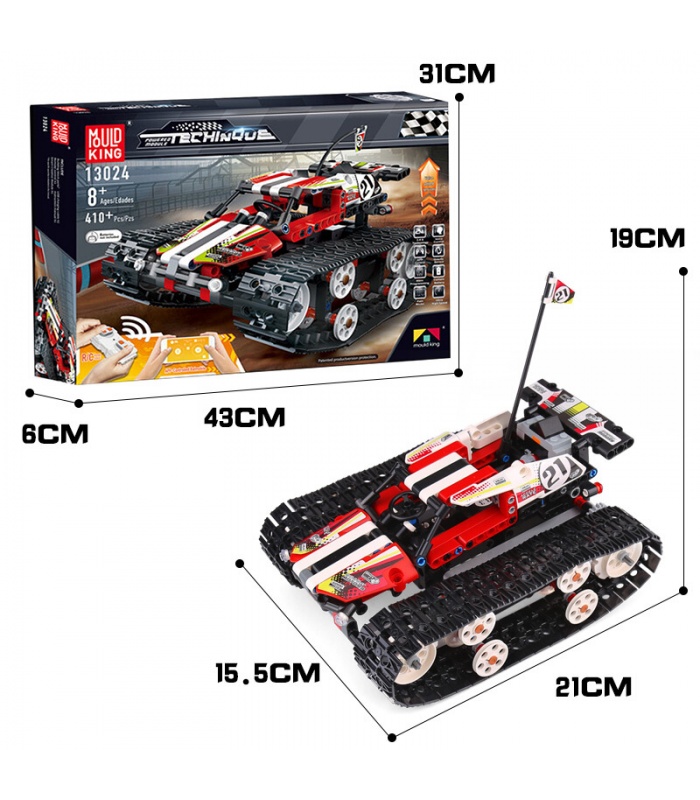 MOULD KING 13024 Crawler Car Red Building Blocks Toy Set