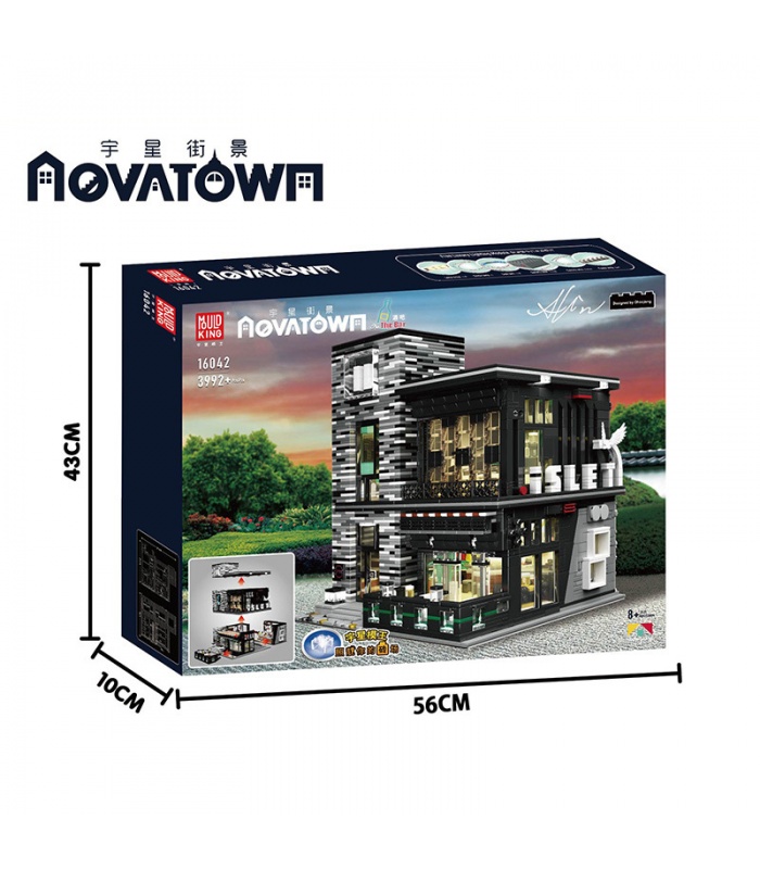 MOULD KING 16042 Pub and Restauran The Islet Bar Nova Town Building Blocks Toy Set