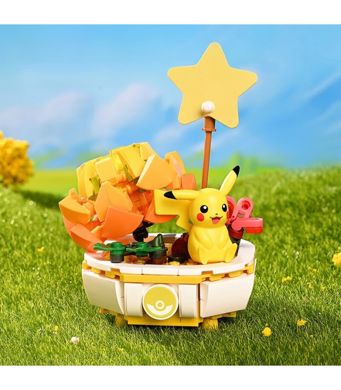 Keeppley K20217 Pikachu Plante en pot Bloc de construction Ensemble de jouets
