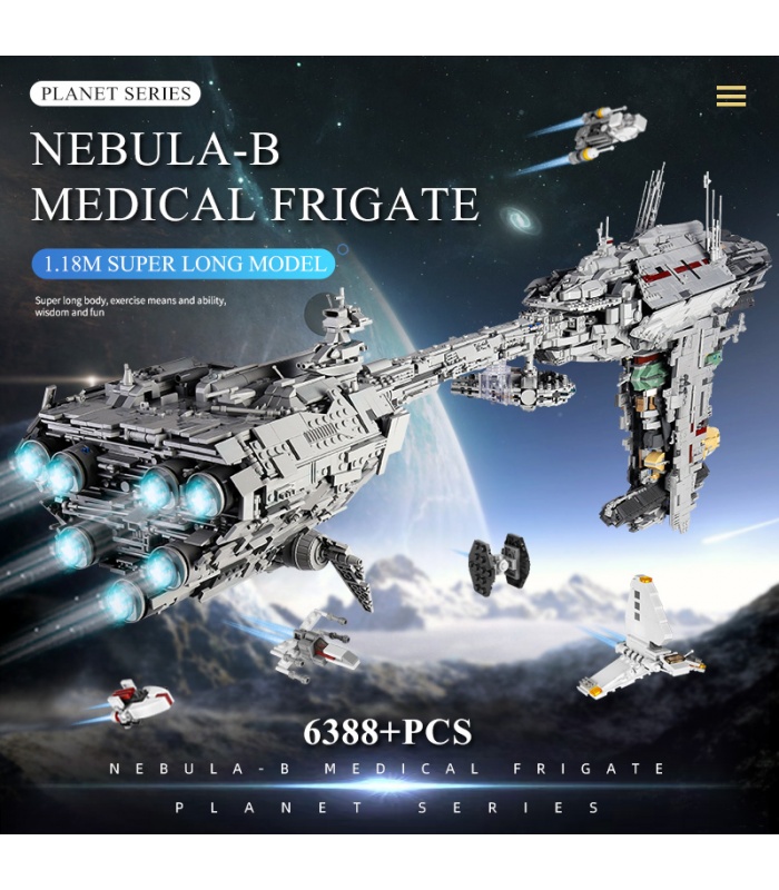 MOLD KING 21001 UCS Nebel Modell B Medizinische Fregatte Star Wars Bausteine Spielzeugset