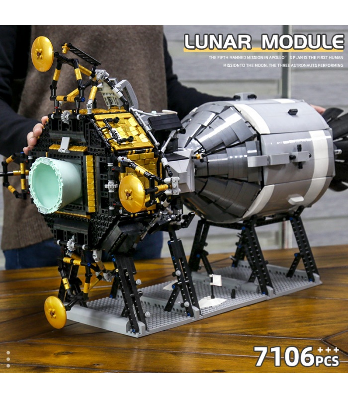 MOLD KING 21006 Apollo 11 Nave espacial Módulo lunar Bloques de construcción Conjunto de