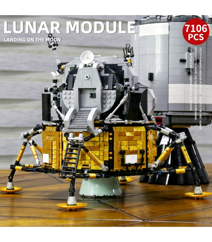 MOLD KING 21006 Apollo 11 Nave espacial Módulo lunar Bloques de construcción Conjunto de