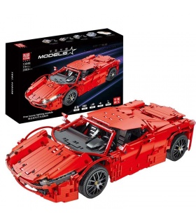 MOULD KING 13048 Ferrari 488 Red Spider Supercar Building Blocks Toy Set