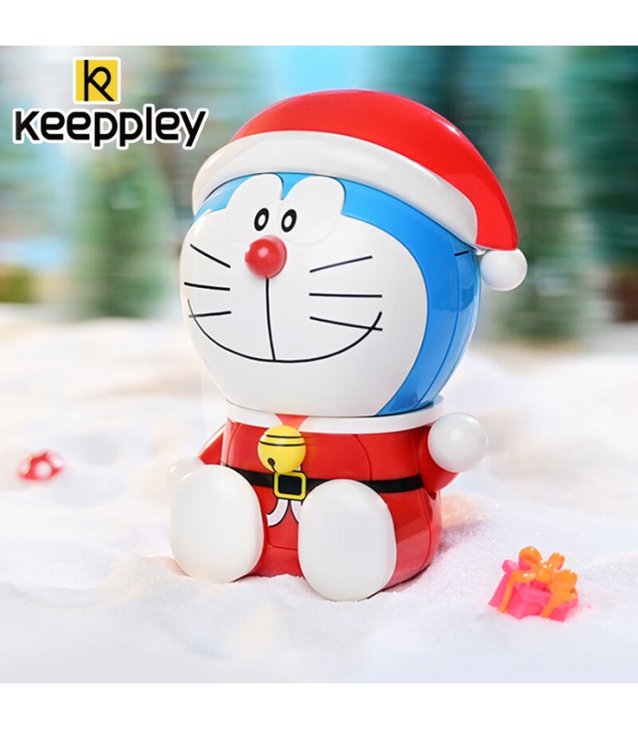 Keeppley K20414 Doraemon Juego de juguetes de bloques de construcción navideños