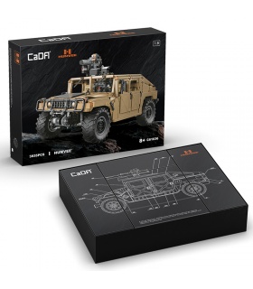 CADA C61036 1:8 HUMVEE H1 ensemble de blocs de construction de véhicule tout-terrain