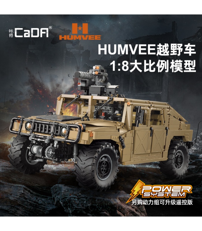 CADA C61036 1:8 HUMVEE H1 ensemble de blocs de construction de véhicule tout-terrain