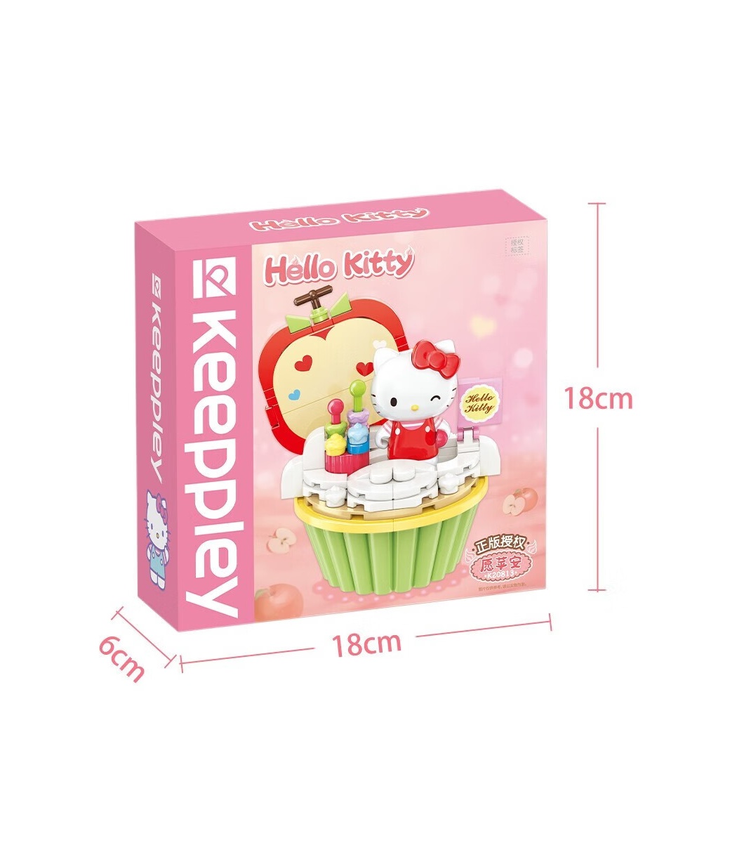 Keeppley K20813 Hello Kitty Cupcake Sanrio Series Building Blocks Toy Set 