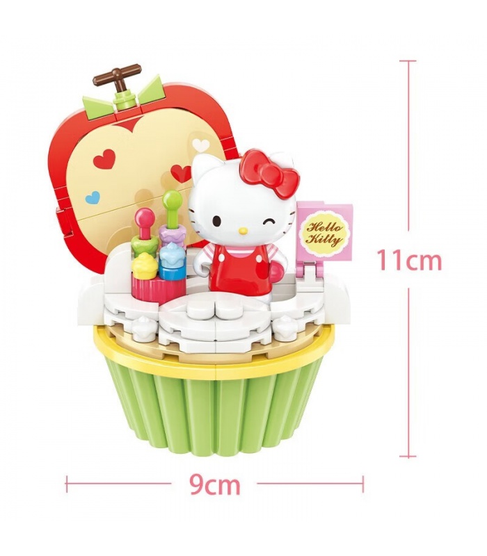 Keeppley K20813 Ensemble de jouets de blocs de construction de tasse à gâteau Hello Kitty