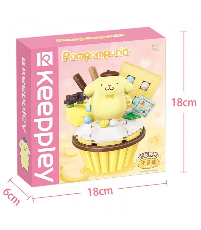 Keeppley K20816 Ensemble de jouets de blocs de construction de tasse à gâteau Purin