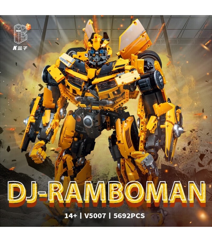 KBOX V5007 Transformers Bumblebee DJ-Rambo Man Juego de bloques de construcción de juguete