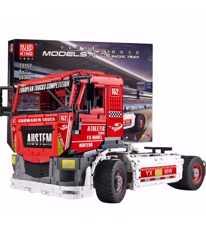 MOULD KING 13152 Big Racing Truck Building Blocks Toy Set