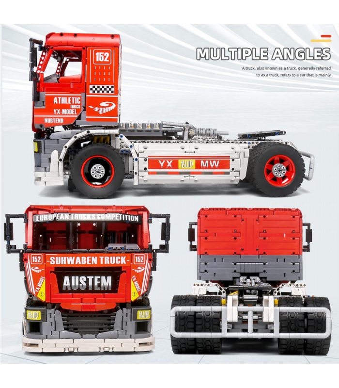 MOULD KING 13152 Big Racing Truck Building Blocks Toy Set