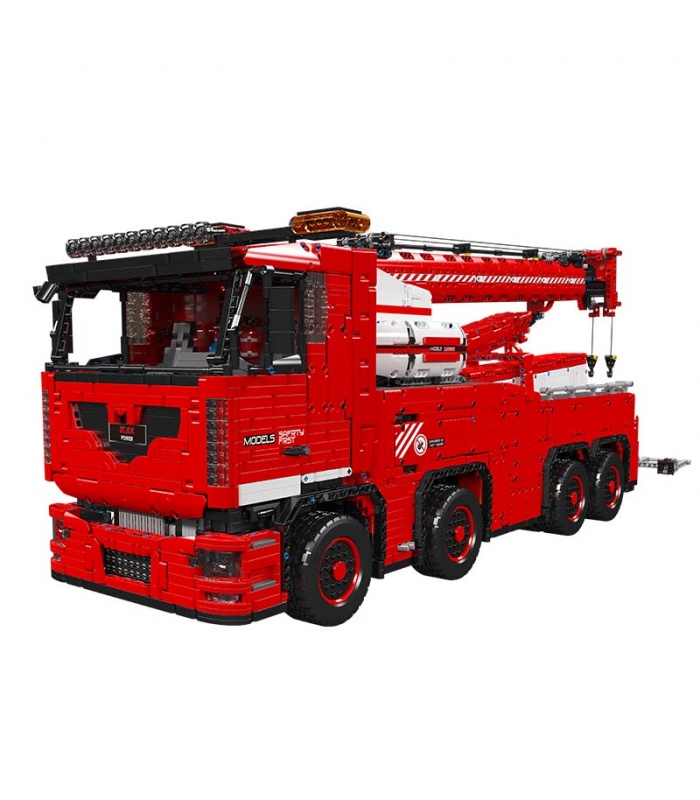 MOULD KING 19008 Grúa motorizada Camión de auxilio Control remoto Bloques de construcción Juego de juguetes