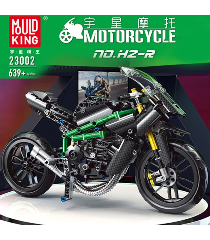 MOLD KING 23002 Kawasaki H2-R 오토바이 빌딩 블록 장난감 세트