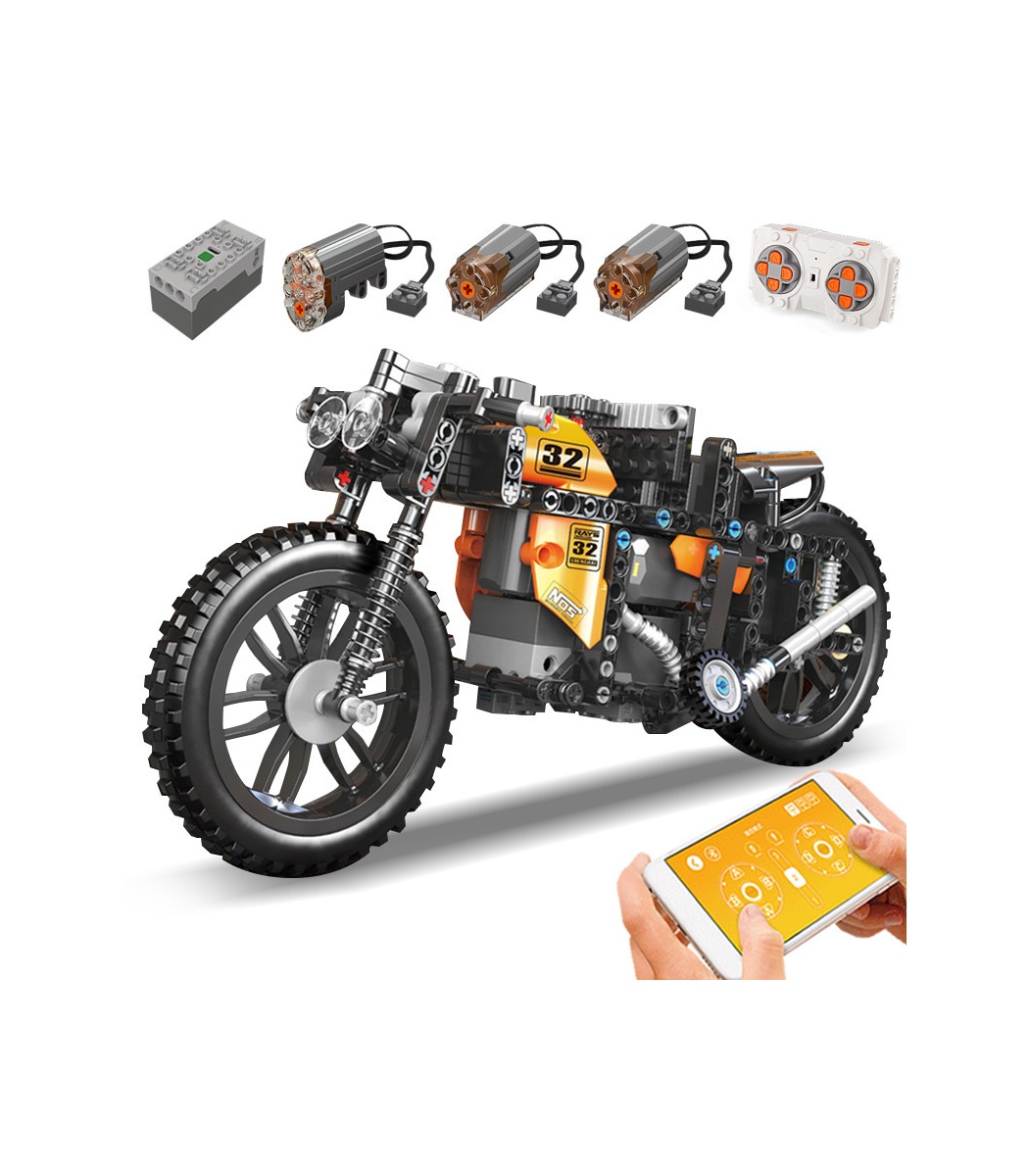 MOLD KING 23005 Racing Motorcycle Remote Control Building Blocks Toy Set 