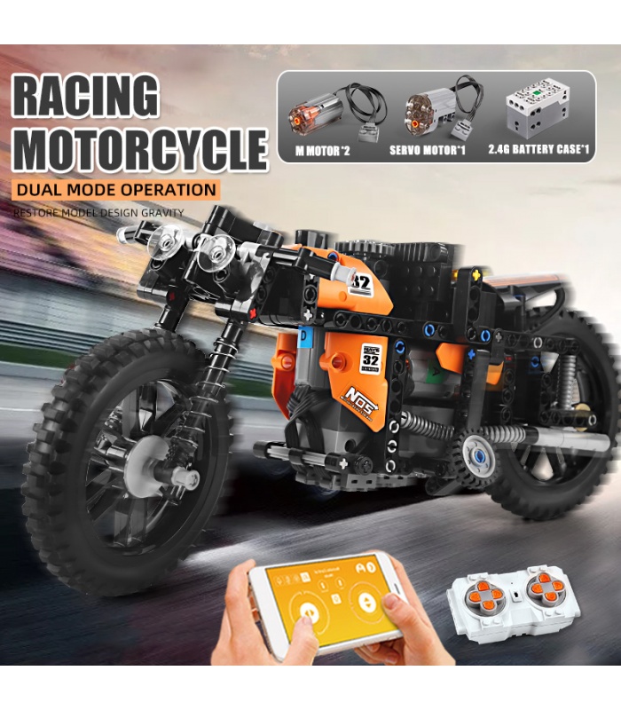 MOLD KING 23005 Racing Motocicleta Control remoto Bloques de construcción Juego de