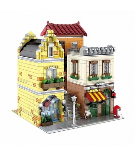 MOLD KING 16008 Coffee House Café Shop Novatown Building Blocks Toy Set