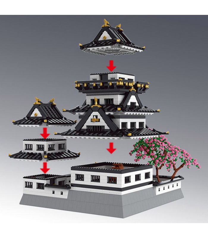 MOLD KING 22006 Himeji Castle Ustar Nazuki Building Blocks Toy Set
