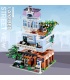 MOLD KING 16004 Coffee Shop mit LED-Leuchten Bausteine-Spielzeug-Set