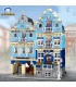 MOLD KING 16020 Mercado europeo con luces LED Street View Series Building Blocks Toy Set