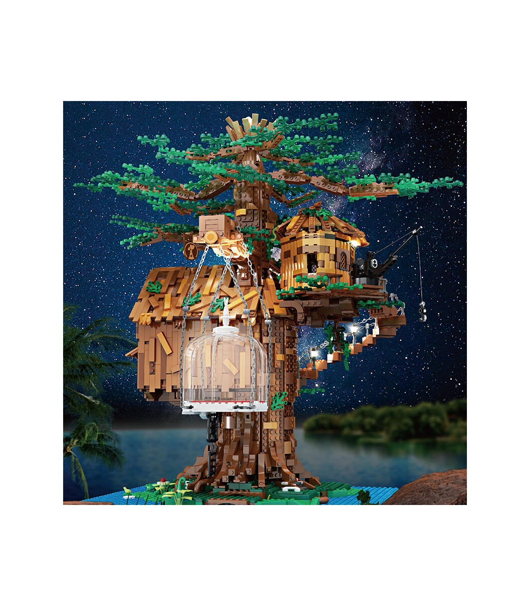 MOULD KING 16033 Street View Series Tree House Building Blocks Toy MOULD KING 16033 Street View Series Tree House Building Blocks Toy