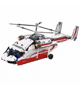 MOLD KING 15012 Heavy Lift Coaxial Transporte Helicóptero RC Building Blocks Toy Set