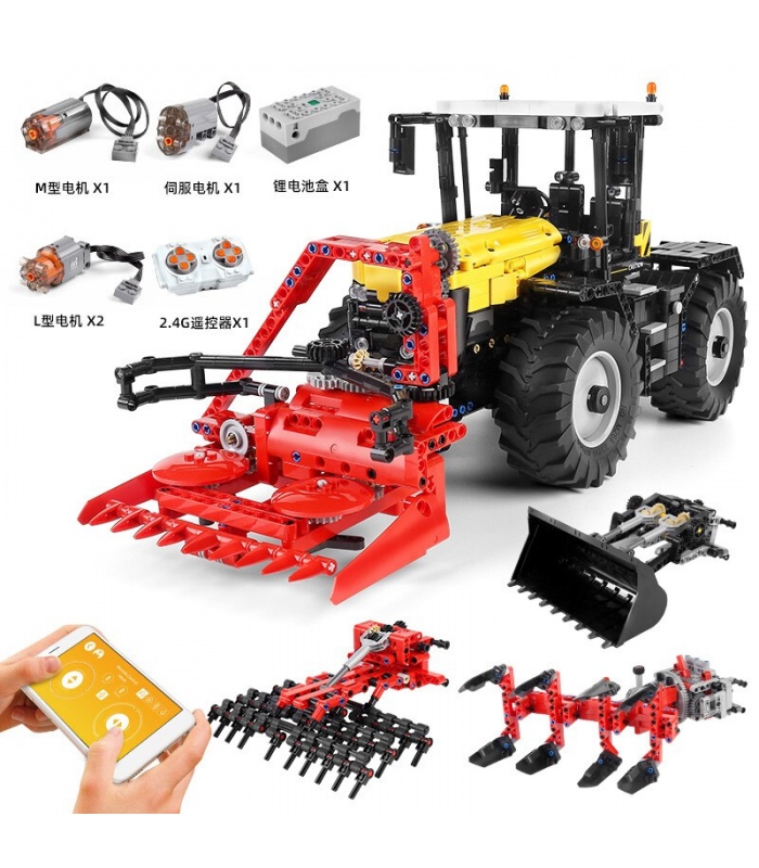 MOLD KING 17019 Tractor Fastrac 4000er Juego de juguetes de bloques de construcción de