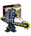 MOLD KING 17006 Juego de juguetes de bloques de construcción de control remoto de excavadora de rueda de cangilones