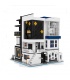 MOLD KING 16043 LED 조명이 있는 아트 갤러리 Novatown 시리즈 빌딩 블록 장난감 세트